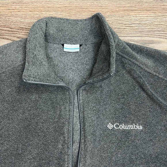 Columbia Grey Fleece Full Zip Vest XL - Picture 2 of 3